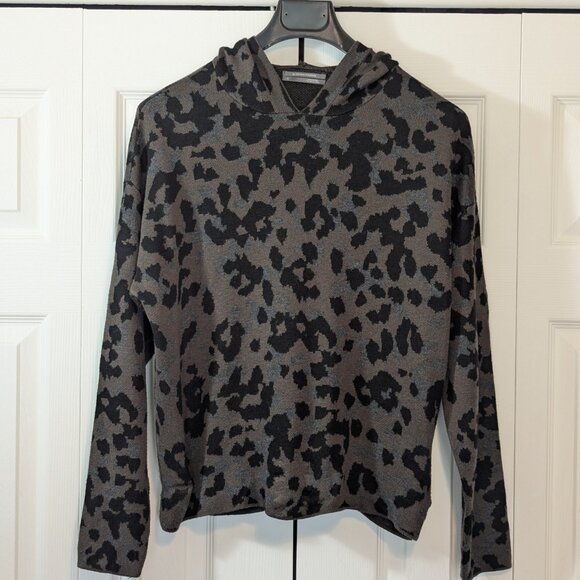 Anthropologie Leopard Women's Hooded Sweater - Size L - Picture 1 of 11